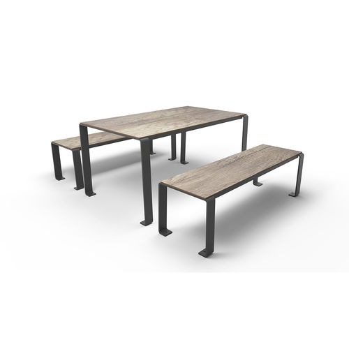 Moderne Tischgarnitur - CONVIVE - GUYON - Metall / Laminat / Terrassen