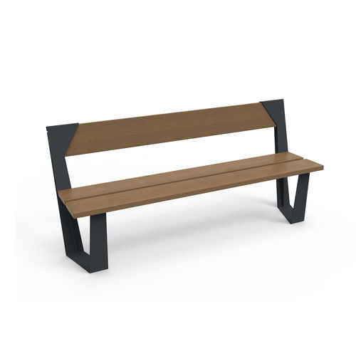 Moderne Bank für den öffentlichen Raum - LEGNA - GUYON - Polyester / Metall / Holz