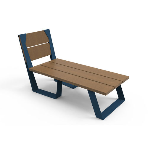 Moderne Sonnenliege - LEGNA - GUYON - Lärche / Metall / Holz