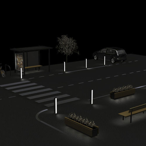 Moderner Leuchtpoller - LINEA PALO - GUYON - Polyester / Metall / LED