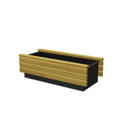 Polyester-Pflanzkübel - LINEA FIORE - GUYON - Metall / Holz / rechteckig