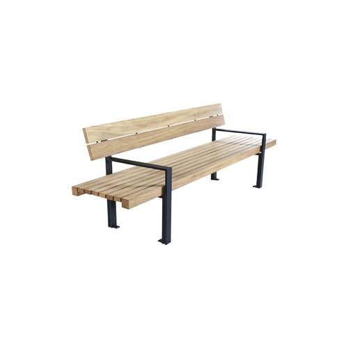 Moderne Bank für den öffentlichen Raum - LINEA - GUYON - Polyester / Metall / Holz