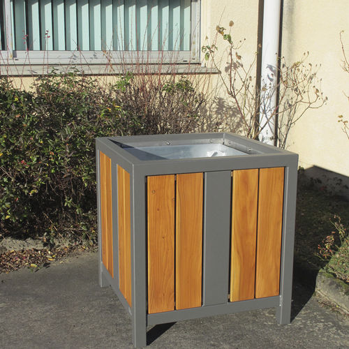 Holz-Pflanzkübel - MEZZO - GUYON - Metall / quadratisch / höhenverstellbar