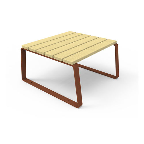 Moderner Couchtisch - FEEL - GUYON - Metall / Holz / Gestell aus Metall