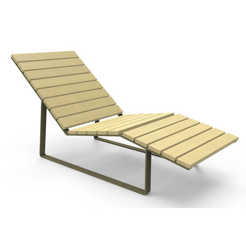 Moderne Sonnenliege - Feel - GUYON - Holz / Holz / für öffentliche Bereiche