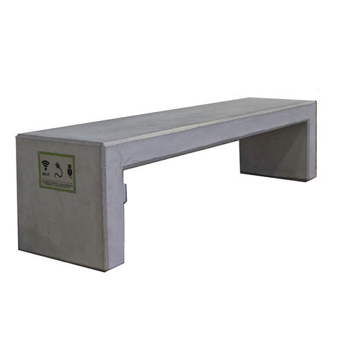 Klassische Polsterbank - ANDROMEDA - GUYON - Acryl / Gestell aus Metall / Beton