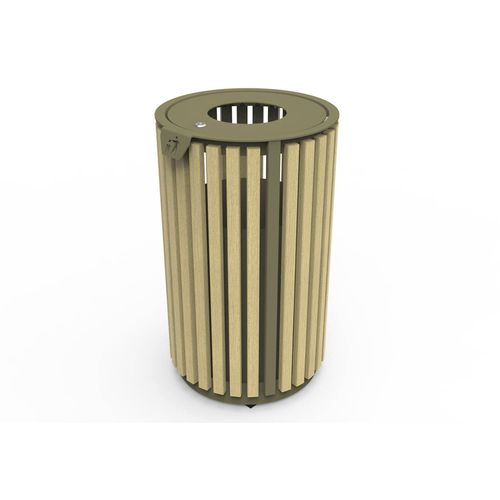 Metall-Papierkorb - GUYON - Holz / für Hotelzimmer