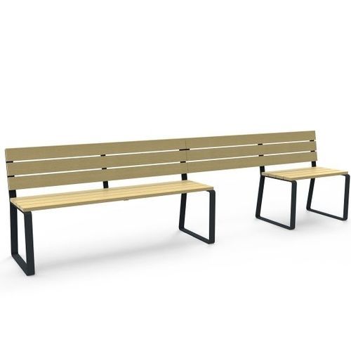 Moderne Bank für den öffentlichen Raum - FEEL - GUYON - Polyester / Zink / Holz