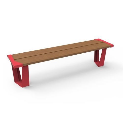 Klassische Bank - LEGNA - GUYON - Polyester / Holz / ohne Rückenlehne