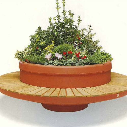 Holz-Pflanzenkübel - AZALEA - GUYON - rund / 100% recycelbar / hoch