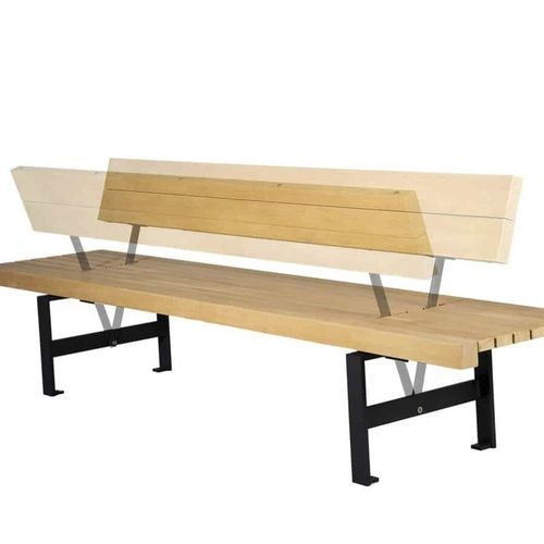 Moderne Bank für den öffentlichen Raum - LINEA - GUYON - Polyester / Metall / Holz