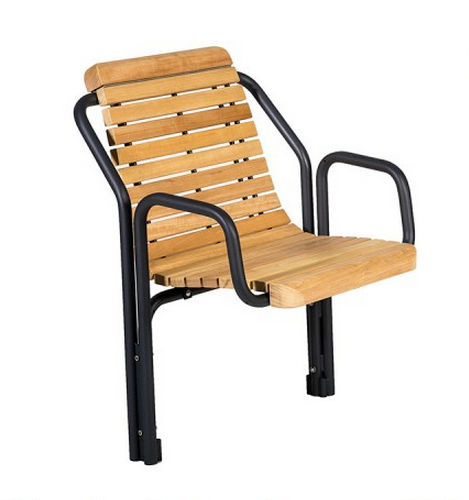 Moderner Sessel für den urbanen Raum - 319S - GUYON - Holz / Metall / Holz