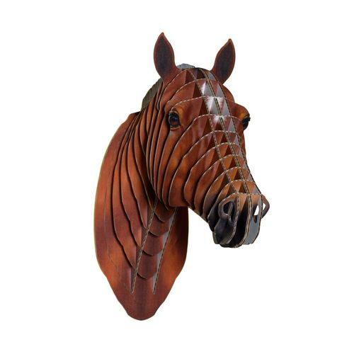 Karton-Skulptur - PIPPIN LIFELIKE HORSE HEAD - cardboard safari - Wand