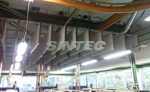 Stoff-Akustikbaffel - AISFÓN ABSORBENT - SINTEC INSONORIZACIÓN - hängend / rechteckig / Dekor