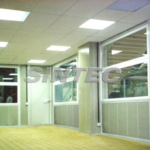 Akustikplatte für Trennwand - AISFÓN VIEWPORTS - SINTEC INSONORIZACIÓN - Stahl / rechteckig / für Innenausbau