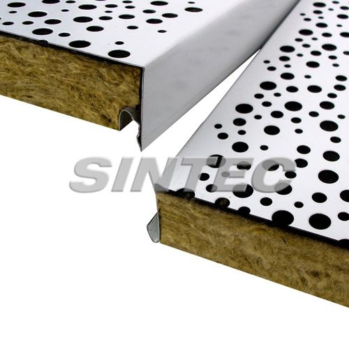 Akustikplatte für abgehängte Decken - AISFÓN PT - SINTEC INSONORIZACIÓN - Stahl / Wolle / rechteckig