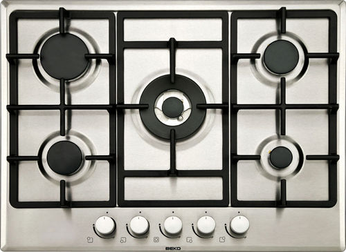 Gaskochfeld - HIMW75225 - Beko - mit 5 Kochfeldern / Einbau / mit Drehknöpfen