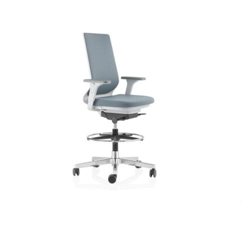 Moderner Bürohocker - PYLA - ICF - Netz / Leder / Gestell aus Metall
