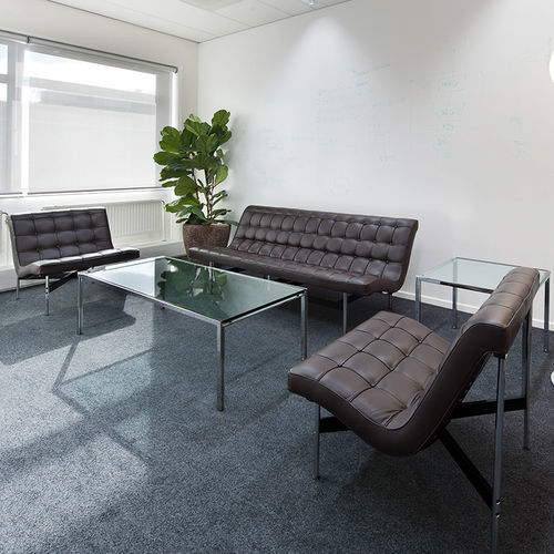 Moderner Sessel - NEW YORK - ICF - Leder / Metall / braun