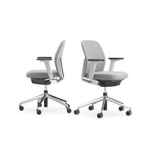 Moderner Stuhl - DSW LOW - ICF - für den Innenraum / Leder / Aluminiumguss