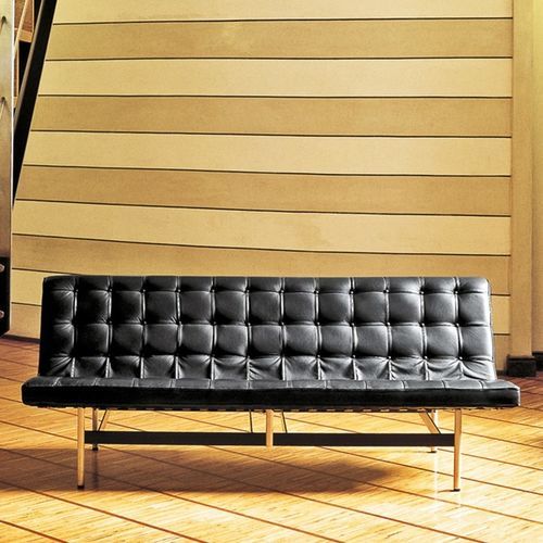 Modernes Sofa - NEW YORK - ICF - Industriedesign / Leder / braun