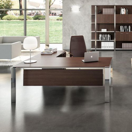 Chefschreibtisch - X7   - Quadrifoglio Sistemi d'Arredo - modern / Holz / Metall