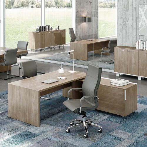 Chefschreibtisch - T45   - Quadrifoglio Sistemi d'Arredo - bodenstehend / modern / Metall