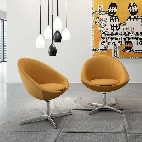 Moderner Besuchersessel - AGIO - Quadrifoglio Sistemi d'Arredo - Stoff / aus verchromtem Metall / weiß