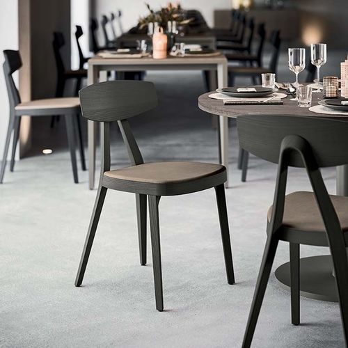 Moderner Besucherstuhl - COMPASSO - Quadrifoglio Sistemi d'Arredo - für den Innenraum / Stoff / Esche