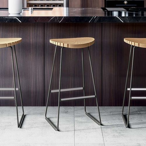 Moderner Barstuhl - CLARK - Quadrifoglio Sistemi d'Arredo - für den Innenraum / Holz / Gestell aus Stahl