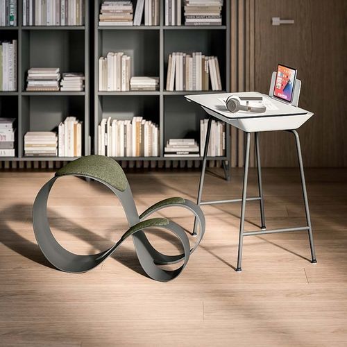 Moderner Couchtisch - FLIPPER - Quadrifoglio Sistemi d'Arredo - melaminbeschichtet / Gestell aus Metall / rechteckig