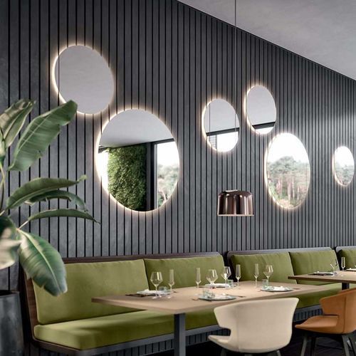 Wandmontierter Spiegel - ALTER EGO - Quadrifoglio Sistemi d'Arredo - für Hotels / für öffentliche Bereiche / modern