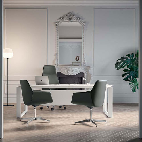 Moderner Chefsessel - DUNE   - Quadrifoglio Sistemi d'Arredo - Leder / Stoff / Polyurethanschaum