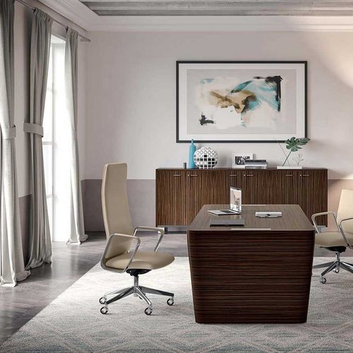 Moderner Chefsessel - DIRECTA    - Quadrifoglio Sistemi d'Arredo - Leder / Stoff / Buche