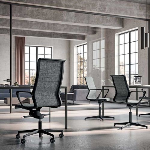 Moderner Chefsessel - DINAMICA  - Quadrifoglio Sistemi d'Arredo - Leder / Maschen / Nylon
