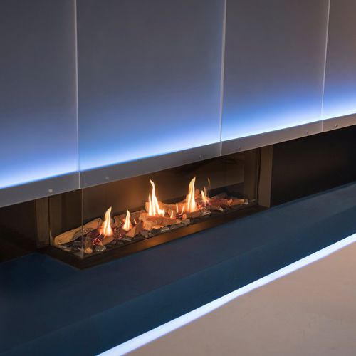 Geschlossene Feuerstelle / Gas - MATRIX 1300-400 II - Faber - 2-seitig