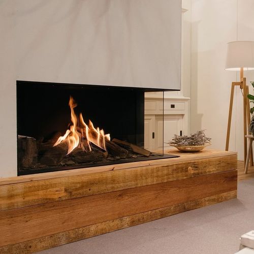 Geschlossene Feuerstelle / Gas - MATRIX 1050-500 II - Faber - zweiseitig / Stahl / Glas