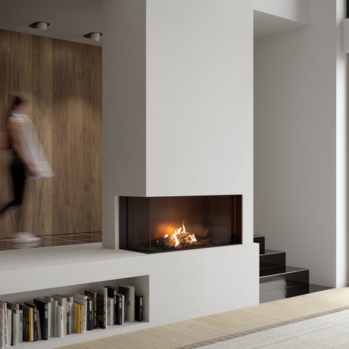 Geschlossene Feuerstelle / Gas - MatriX 1050-500 II  - Faber - Hybrid / Ecken / Metall