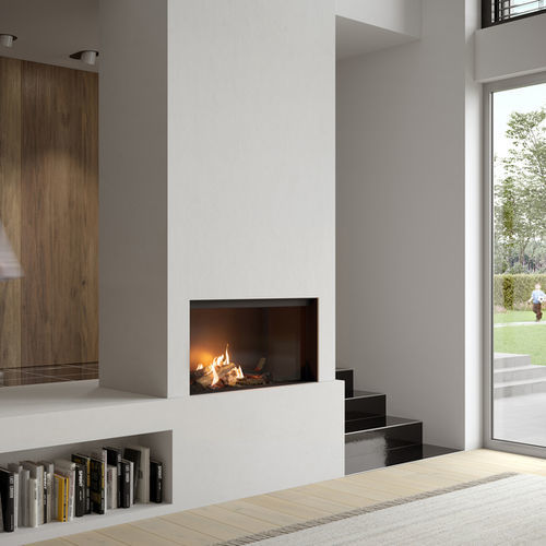 Geschlossene Feuerstelle / Gas - MATRIX 1050-500 I  - Faber - Hybrid / mit 1 Sichtseite / Metall