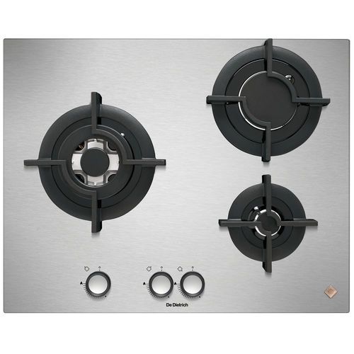 Gaskochfeld - DPE7549XF - DE DIETRICH ELECTROMENAGER - mit 3 Kochfeldern / Einbau / mit Drehknöpfen