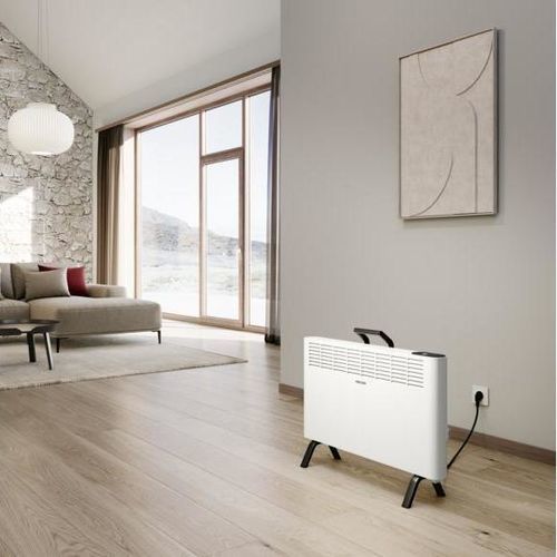 Elektrischer Konvektor - CNS 2000 PLUS LCD MOVE - STIEBEL ELTRON - modern / Edelstahl / Stahl