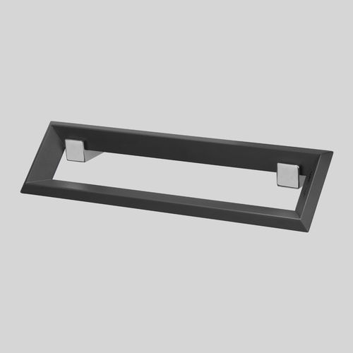 Ring-Handtuchhalter - Blaze Rectangular - HAMMAM DESIGN RADIATOR - wandmontiert / Edelstahl / schwarz