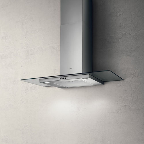 Wandabzugshaube - FLAT GLASS - Elica - Abluft / mit integrierter Beleuchtung / Klasse D
