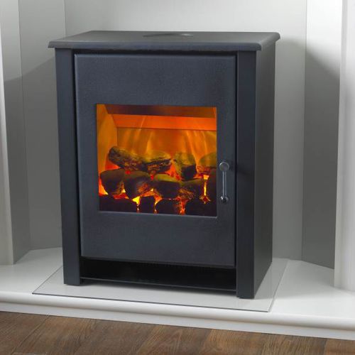 Elektrischer Kaminofen - LITTLE ATOM  - Flamerite Fires - modern / Gusseisen