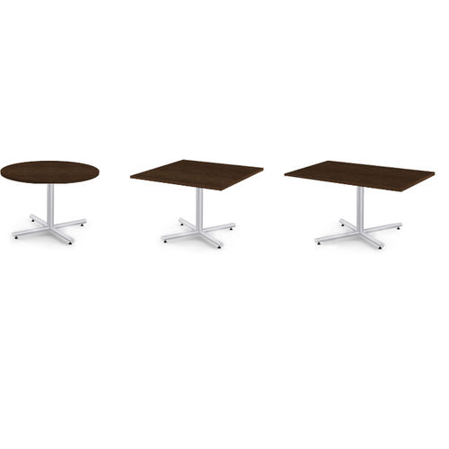 Moderner Couchtisch - TUBULAR - Office Furniture Group - Holz / Gestell aus Metall / rechteckig