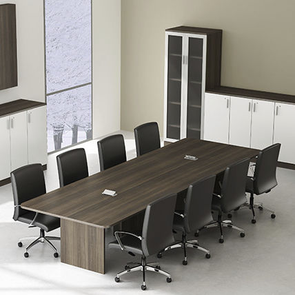 Moderner Besprechungstisch - Office Furniture Group - Holz / Gestell aus Metall / rechteckig