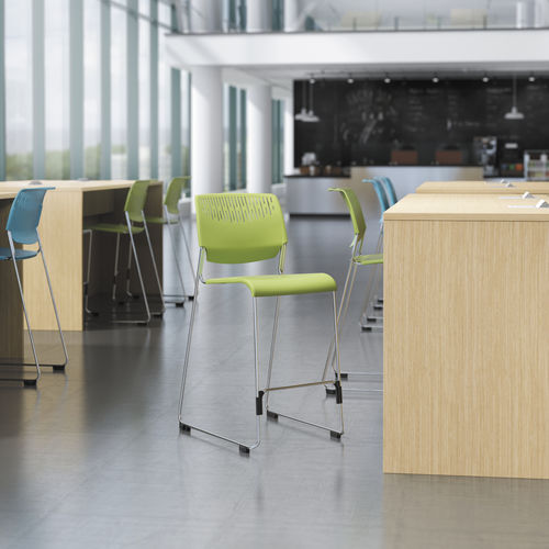 Moderner Besucherstuhl - POLY™ - KIMBALL Office - für den Innenraum / Netz / Chrom
