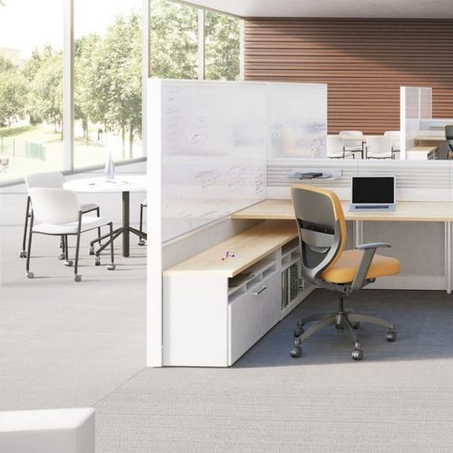 Tisch-Bürotrennwand - XSITE® - KIMBALL Office - bodenstehend / selbsttragend / modulierbar
