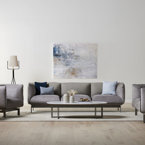 Modernes Sofa - DAYMORA™ - KIMBALL Office - Stoff / modular / grau