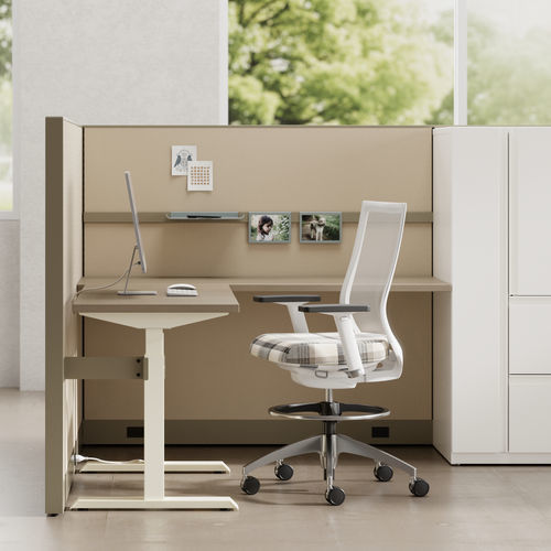 Bodenstehende Bürotrennwand - ETARRAN™ - KIMBALL Office - selbsttragend / Stoff / Metall